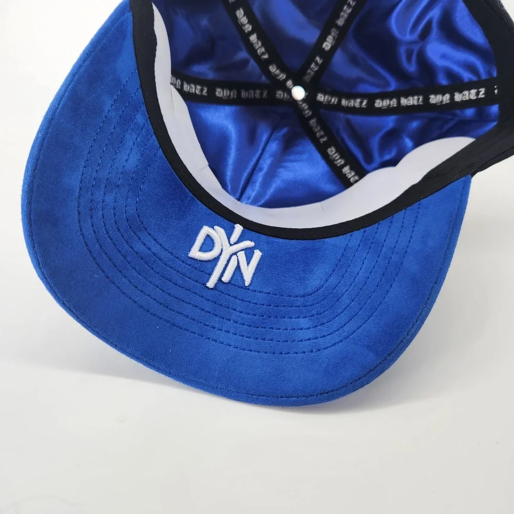 DYN Hatz‎ Charros de Jalisco Snapback Hat Black Blue Rhinestone Satin Lined Cap